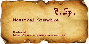 Nosztrai Szendike névjegykártya